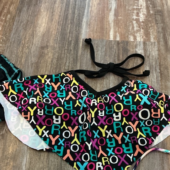 Roxy Kids Rashguard Set - Black, Pink, and Teal - Picture 4 of 5